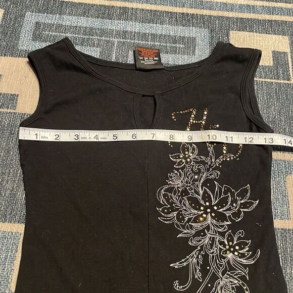 Harley Davidson floral embellished tank - Picture 7 of 8